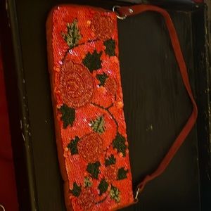 Vintage beat it sequence evening evening bag